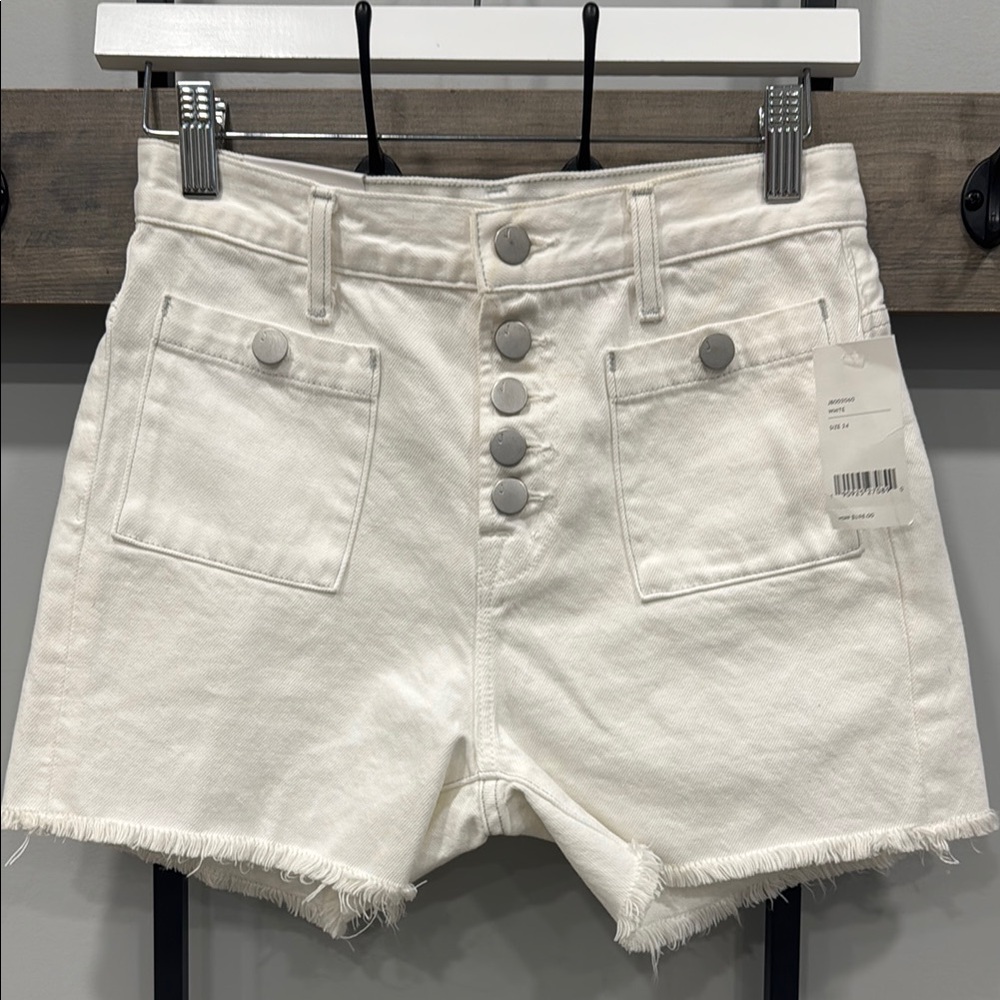 J Brand White Jean Shorts